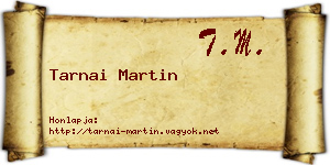Tarnai Martin névjegykártya